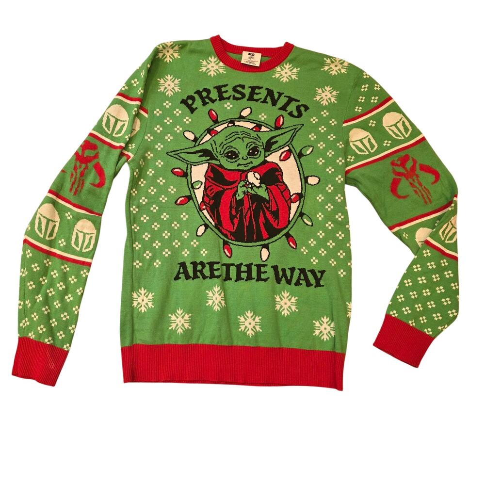 Star Wars Baby Yoda Ugly Christmas Sweater Size L